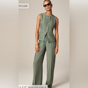 J. Crew Essential Set in Pale Cypress Textured Satin